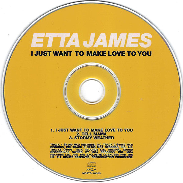 Etta James : I Just Want To Make Love To You (CD, Single)