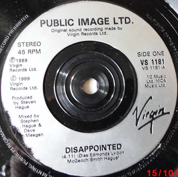 Public Image Limited : Disappointed (7", Single, Sil)