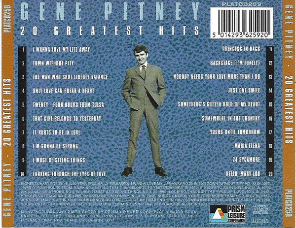 Gene Pitney : 20 Greatest Hits (CD, Comp, RM)