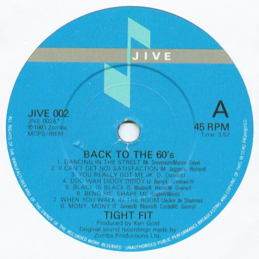 Tight Fit : Back To The 60's (7", Single, P/Mixed)