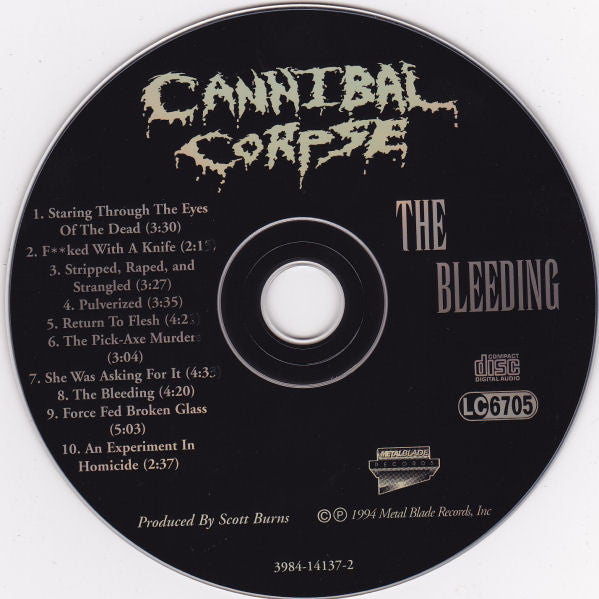 Cannibal Corpse : The Bleeding (CD, Album)