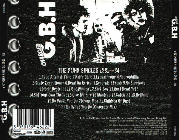 G.B.H. : The Punk Singles 1981-84 (CD, Comp)