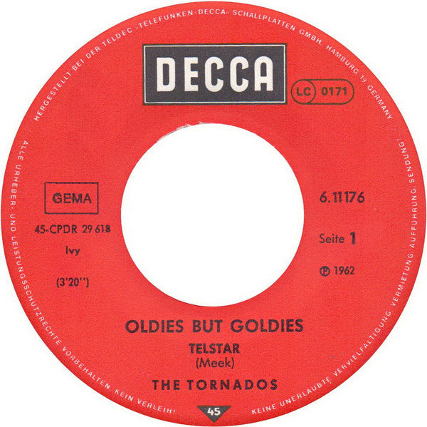 The Tornados : Telstar / Love And Fury (7", Single, RE)