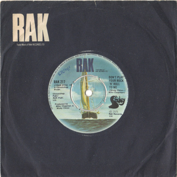 Smokey* : Don't Play Your Rock 'N' Roll To Me (7", Single)