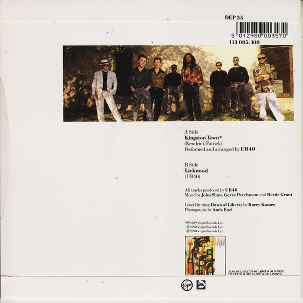 UB40 : Kingston Town (7", Single)