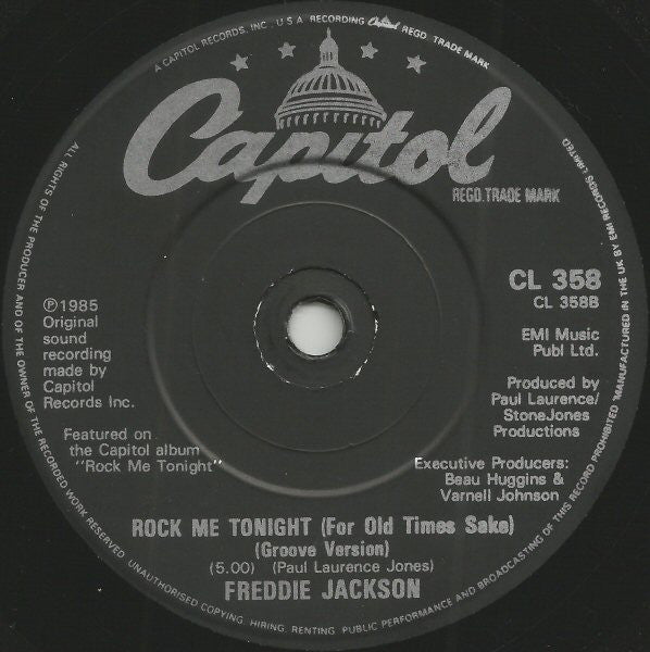 Freddie Jackson : Rock Me Tonight (For Old Times Sake) (7", Single, RE, Pap)