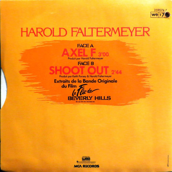 Harold Faltermeyer : Axel F (Version Originale) (7", Single)