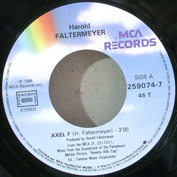 Harold Faltermeyer : Axel F (Version Originale) (7", Single)