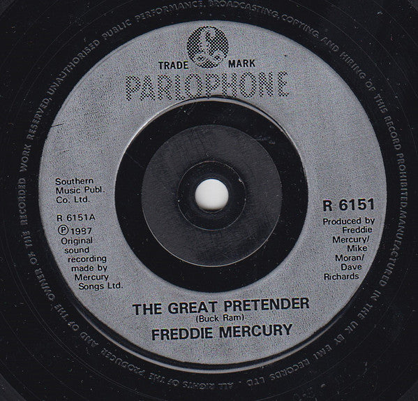 Freddie Mercury : The Great Pretender (7", Single, Sil)