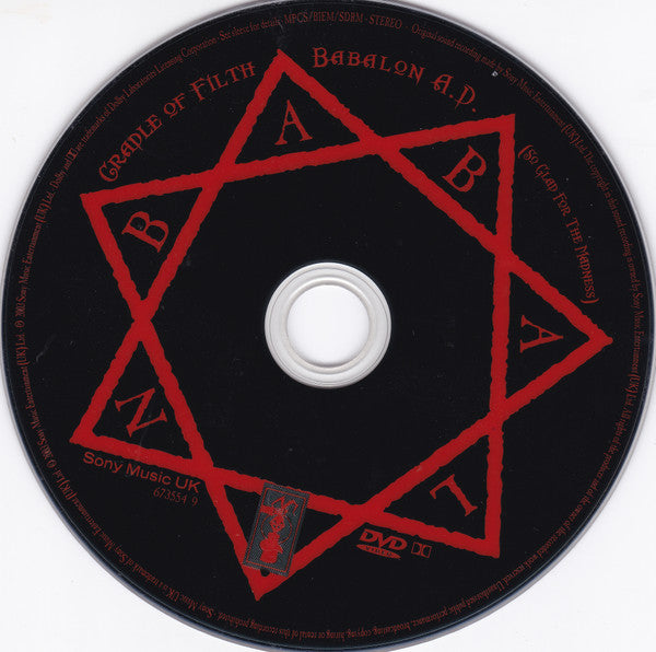 Cradle Of Filth : Babalon A.D. (So Glad For The Madness) (DVD-V, Single, PAL)