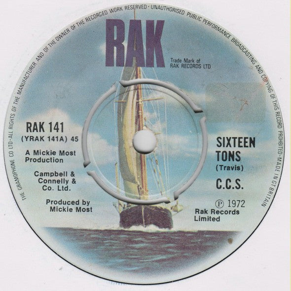 C.C.S.* : Sixteen Tons (7", Single)