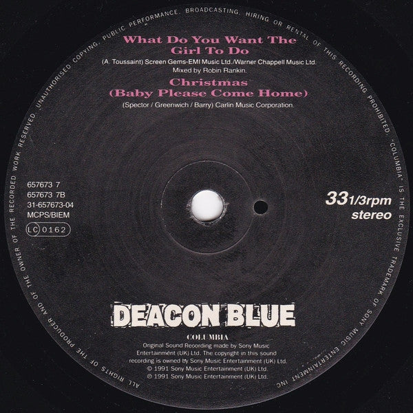 Deacon Blue : Cover From The Sky (7", Single)