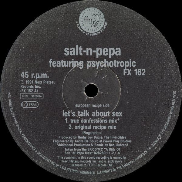 Salt-n-Pepa* : Let's Talk About Sex! (12", Single)