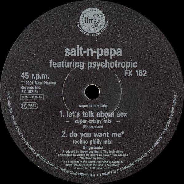 Salt-n-Pepa* : Let's Talk About Sex! (12", Single)