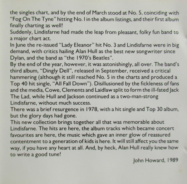 Lindisfarne : The Best Of Lindisfarne (16 Classic Tracks) (CD, Comp, RP)