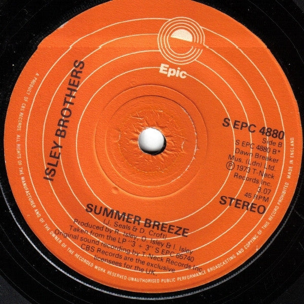 The Isley Brothers : That Lady / Summer Breeze (7", RE)