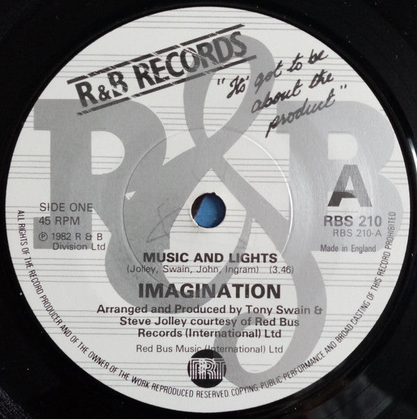 Imagination : Music And Lights (7", Single, Sol)