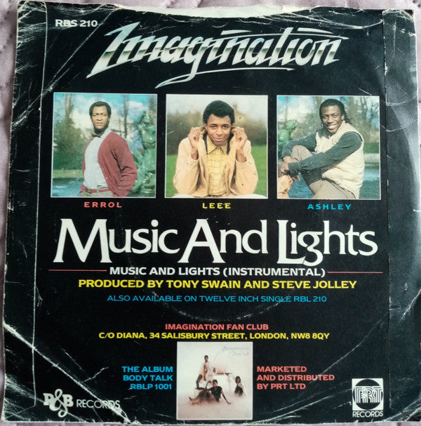 Imagination : Music And Lights (7", Single, Sol)