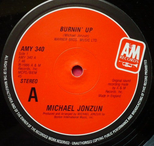 Michael Jonzun : Burnin' Up (12")