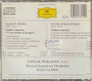 Alban Berg · Igor Stravinsky - Itzhak Perlman · Boston Symphony Orchestra · Seiji Ozawa : Violin Concertos · Violinkonzerte (CD, Album, RE)