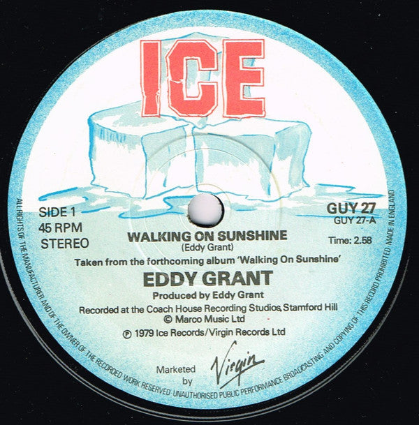 Eddy Grant : Walking On Sunshine (7")