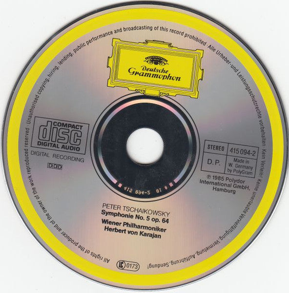 Pyotr Ilyich Tchaikovsky • Wiener Philharmoniker • Herbert Von Karajan : Symphonie No.5 (CD, Album)