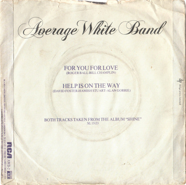 Average White Band : For You For Love (7")