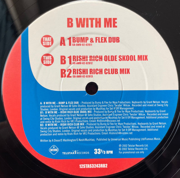 Mis-Teeq : B With Me (12", Promo)