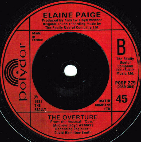 Elaine Paige : Memory (7", Single, Fre)