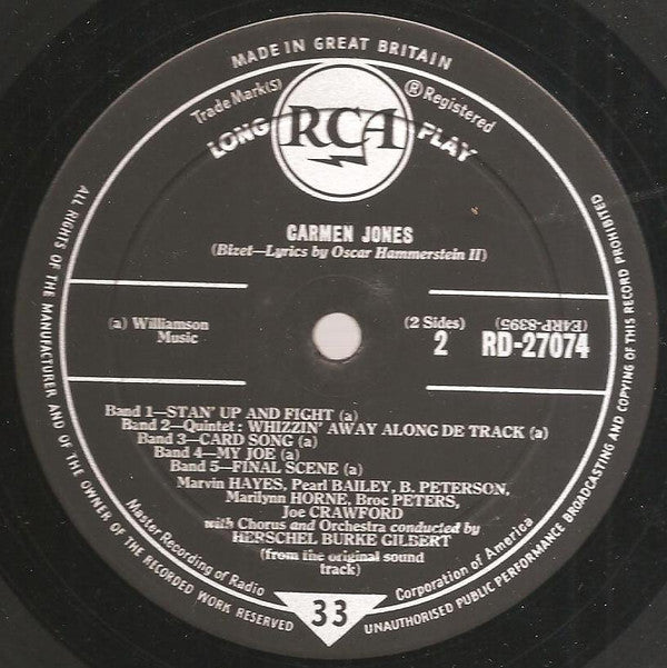 Georges Bizet : Carmen Jones (LP, Mono, RE)