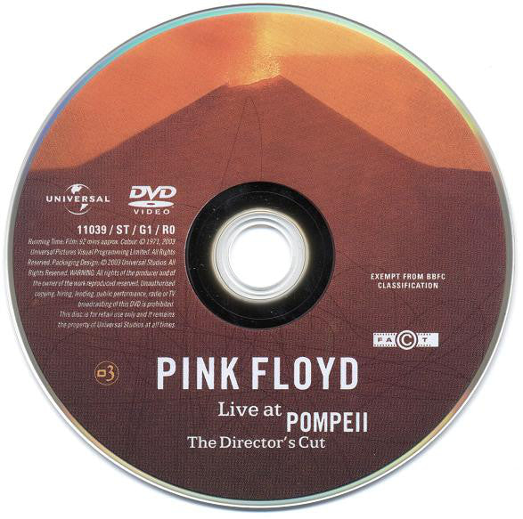 Pink Floyd : Live At Pompeii (The Director's Cut) (DVD-V, RE)