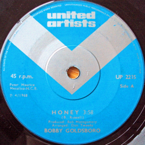 Bobby Goldsboro : Honey (7", Sol)