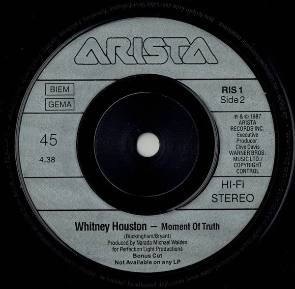 Whitney Houston : I Wanna Dance With Somebody (Who Loves Me) (7", Single, Sil)