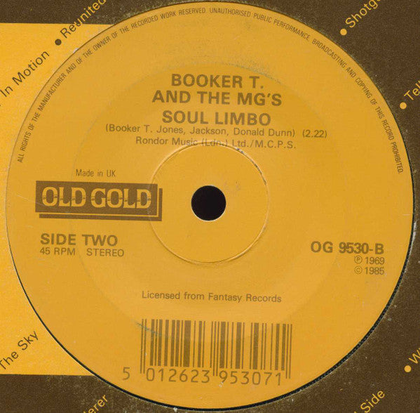 Booker T & The MG's : Time Is Tight (7", Single)