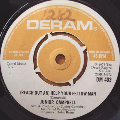 Junior Campbell : (Reach Out An) Help Your Fellow Man / Pretty Belinda (7", Single)