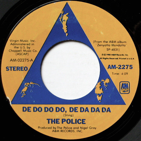 The Police : De Do Do Do, De Da Da Da / Friends (7", Single, Ora)