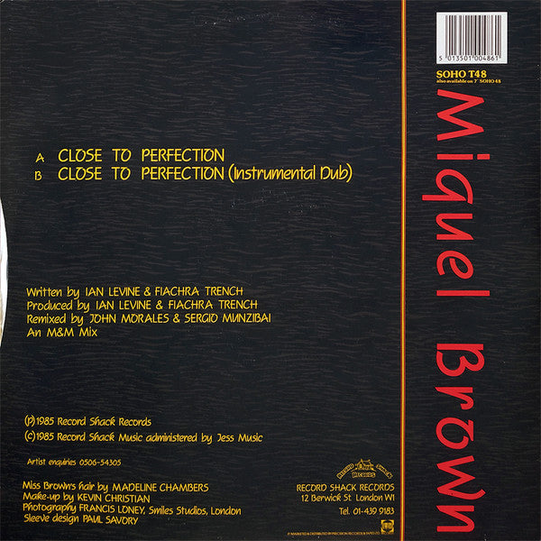 Miquel Brown : Close To Perfection (12", Single)