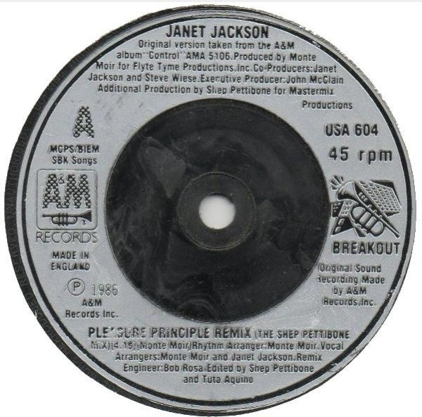 Janet Jackson : The Pleasure Principle (7", Single, Sil)