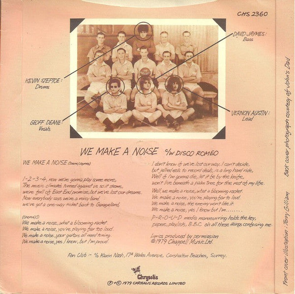 Leyton Buzzards : We Make A Noise (7", Single)