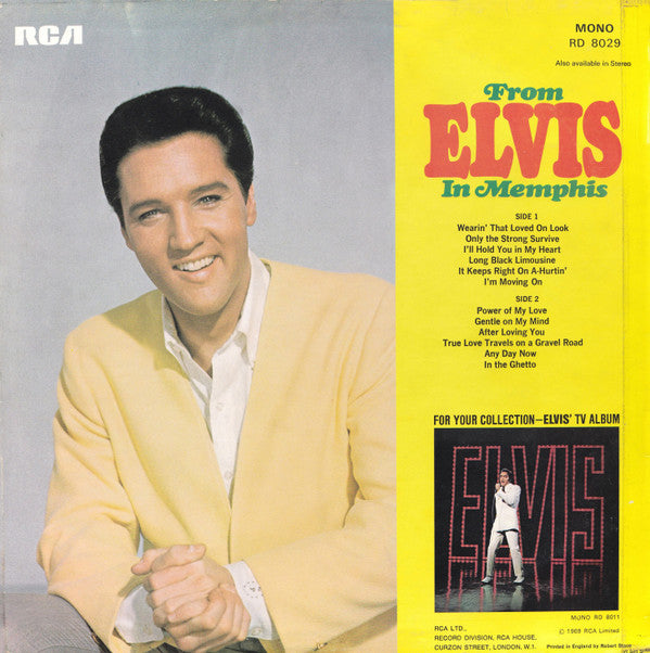 Elvis Presley : From Elvis In Memphis (LP, Album, Mono)