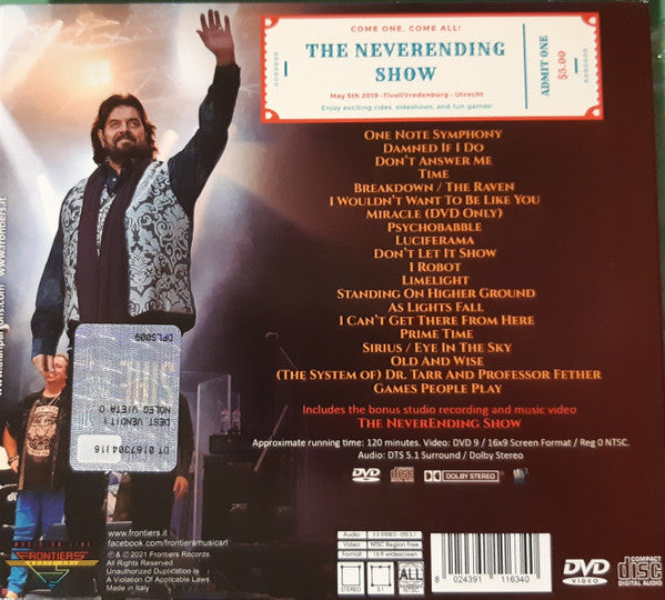 Alan Parsons : The NeverEnding Show (Live In The Netherlands) (Dlx + 2xCD, Album + DVD, NTSC)