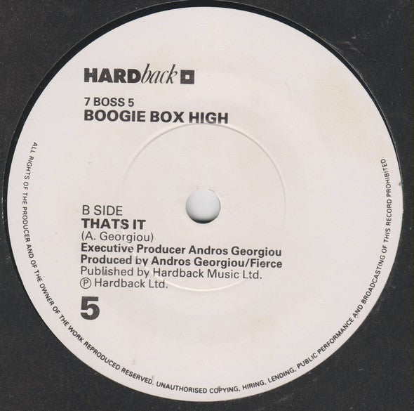 Boogie Box High : Gave It All Away (7", Single)