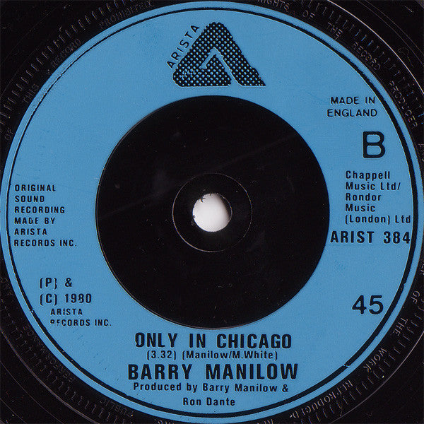 Barry Manilow : I Made It Through The Rain (7", Single)