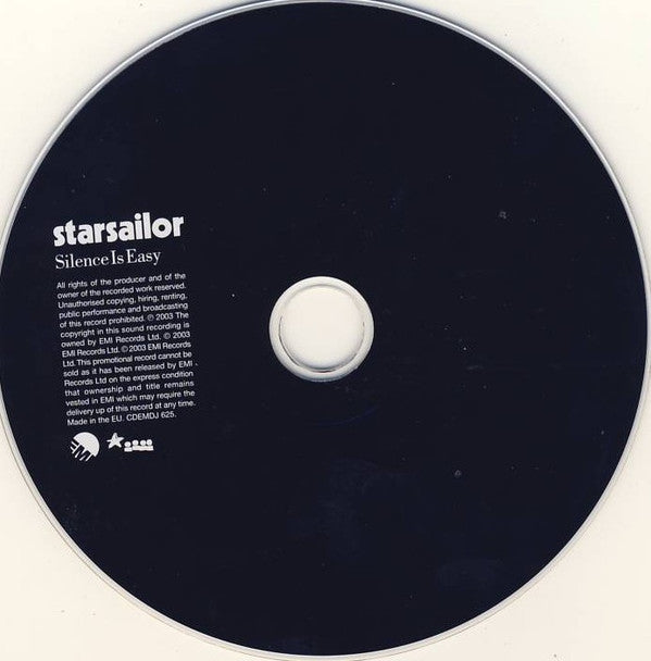 Starsailor : Silence Is Easy (CD, Single, Promo)