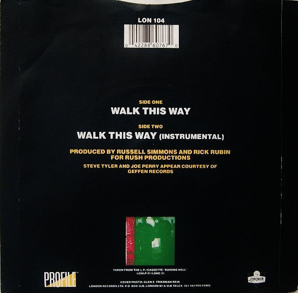 Run-DMC : Walk This Way (7", Single)