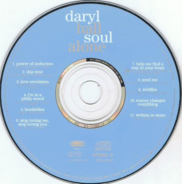 Daryl Hall : Soul Alone (CD, Album)