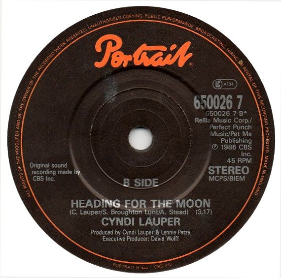 Cyndi Lauper : True Colors (7", Single)