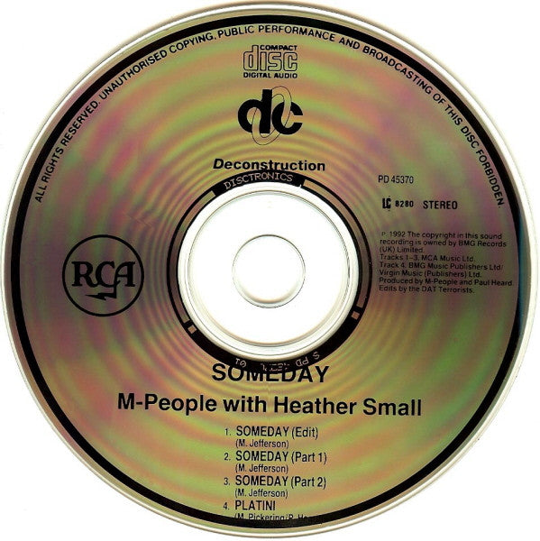 M People With Heather Small : Someday (CD, Single)