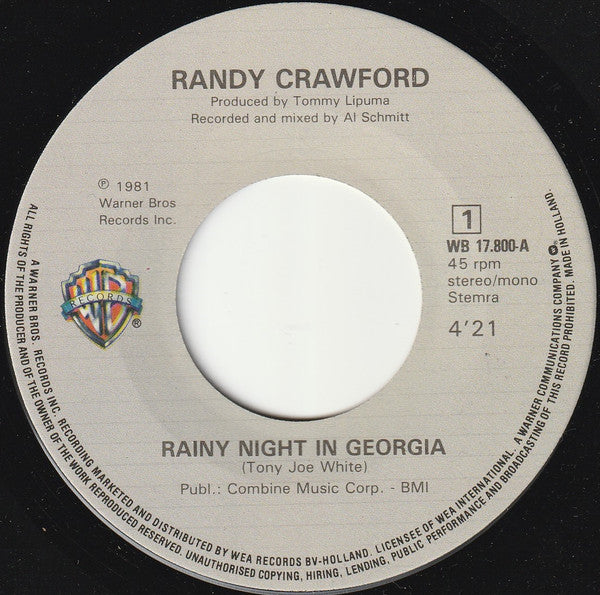 Randy Crawford : Rainy Night In Georgia (7", Single)