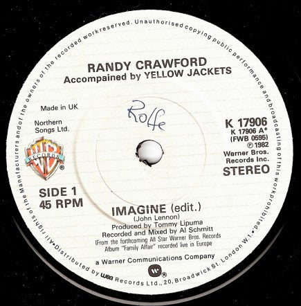 Randy Crawford : Imagine (7", Single)